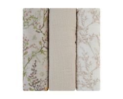 Kikka Boo - Комплект 3 бр. 75х75 см. муселинови пелени Secret Garden Beige