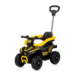  Chipolino кола за яздене с дръжка "ATV" жълта