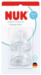NUK FIRST CHOICE+ биберон храна силикон 2 бр. 3+ 2 капки