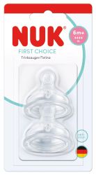 NUK FIRST CHOICE+ биберон храна силикон 2 бр. 6+ 4 капки