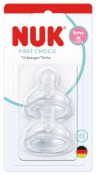 NUK FIRST CHOICE+ биберон храна силикон 2 бр. 6+flow control