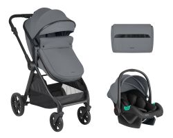 Kikka Boo Бебешка количка 3 в 1 Eloe Dark Grey