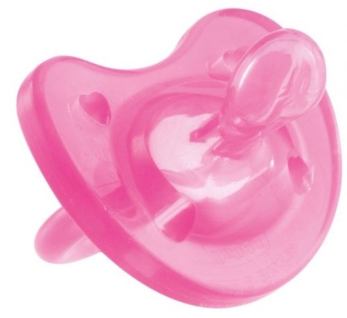 Chicco - Залъгалка Physio soft силикон - розова