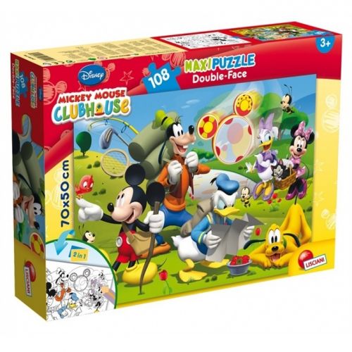 Детски Maxi пъзел 2в1 Mickey Mouse Club House Lisciani 108 части
