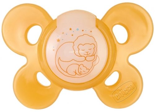Chicco - Силиконова светеща залъгалка Physio Comfort 12м+ 