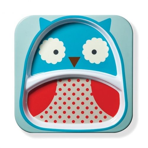 Skip Hop  - Детска двойна чинийка Zoo - Бухалче 