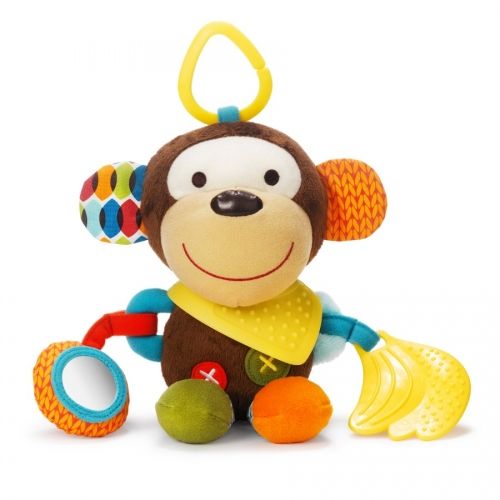 Skip Hop  - Мека играчка за количка с чесалка за зъбки - Маймунка 