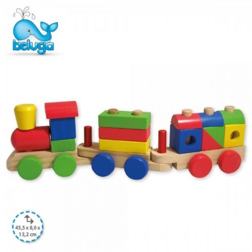 Beluga - Дървен влак с кубчета