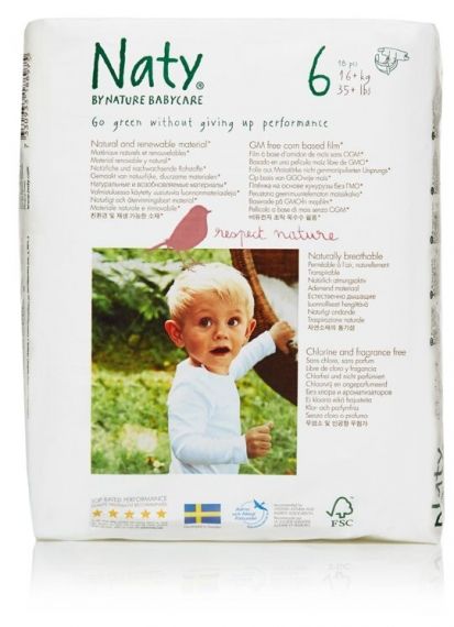 Бебешки еко пелени NATY NATURE BABYCARE 2-5 кг - 26 бр