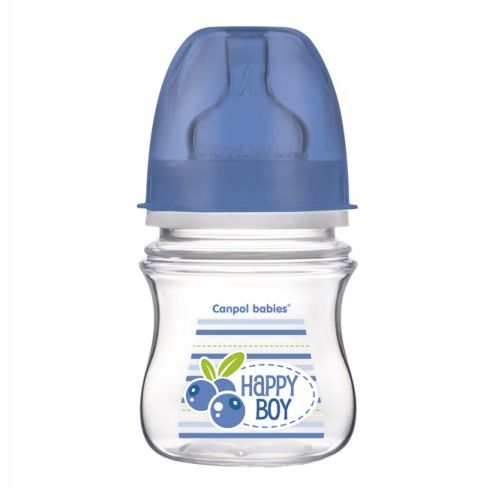 Canpol - Анти-колик шише с широко гърло Easy Start *Fruits* червено