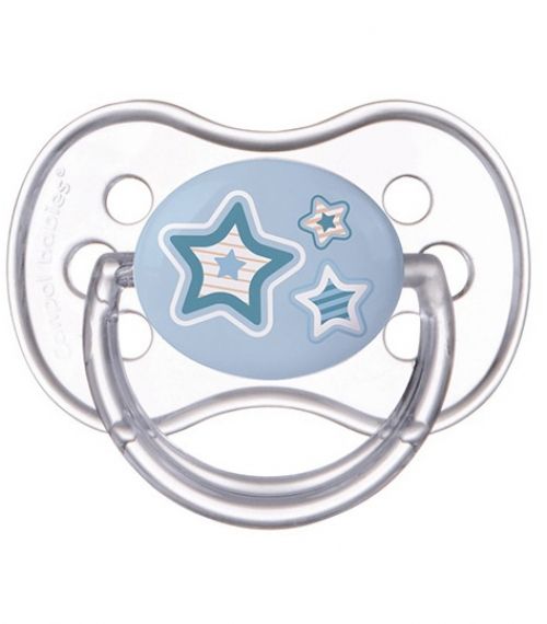 Canpol - Силиконова залъгалка със симетрична форма *Newborn Baby* 6-18м. - синя