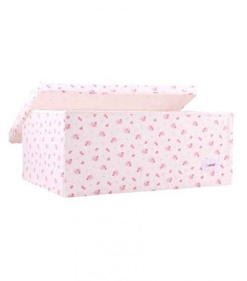 Голяма кутия за детски играчки и аксесоари Minene Крем + цветя