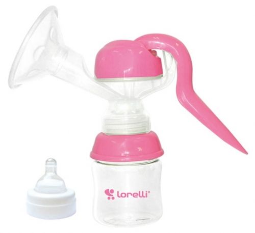 Механична помпа за кърма Bertoni Lorelli Baby Care - Розово