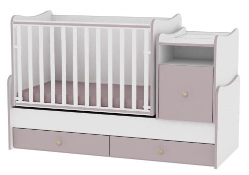 Детско трансформиращо се легло-люлка Bertoni Lorelli TREND Plus Бяло/Капучино