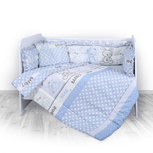 Бебешки спален комплект Bertoni Lorelli Lily Приятели 60х120 см. - Син