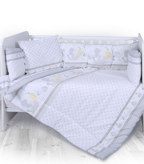 Бебешки спален комплект Bertoni Lorelli Grey Elepahnts 5 части 