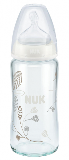 NUK FC стъклено шише 240мл със силиконов биберон микс