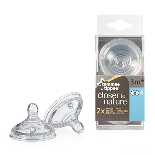TOMMEE TIPPEE Биберон за хранене MEDIUM 3М+ 2 капки 2бр.