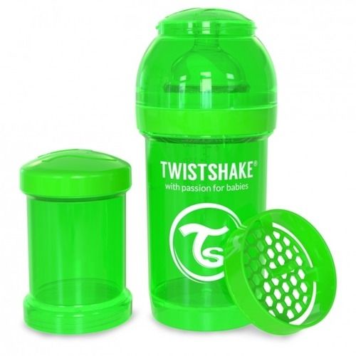 Twistshake Anti-colic бебешко шише180мл Зелено