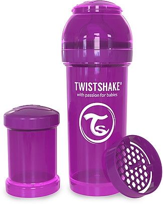 Twistshake Anti-colic бебешко шише 280мл Пурпурно