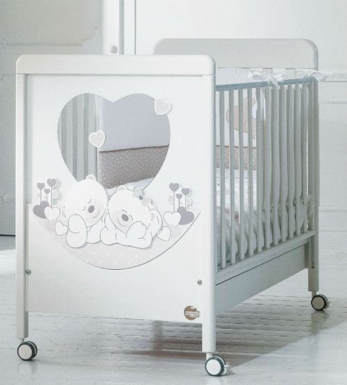 Детско дървено легло Baby Expert Carezza Bianco/Tortora