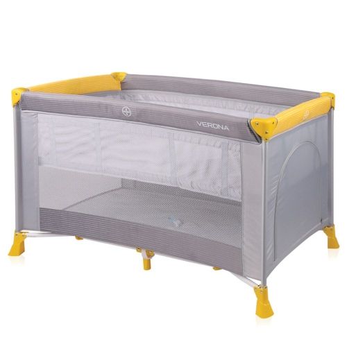Сгъваема бебешка кошара Bertoni Lorelli VERONA 1 ниво Grey&Yellow 2018