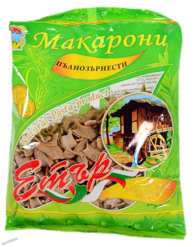 Макарони Етър - пълнозърнести - 250 гр.