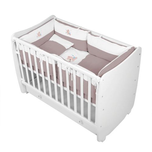 LORELLI CLASSIC - Сет 7 части с бродерия 'JERSEY ZA- ZA' Бежов