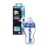 Tommee Tippee - ШИШЕ ЗА ХРАНЕНЕ ANTI-COLIC 3м+ 340 ml. С ДЕКОР син
