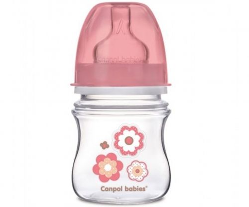 Canpol - Бебешко шише антиколик с широко гърло 'Newborn Baby' 120мл. розов