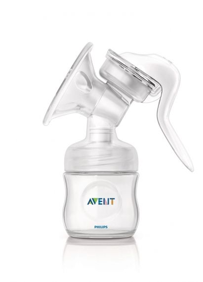 Philips AVENT - Механична помпа за изцеждане на кърма Comfort + подарък 20бр. нощни подплънки