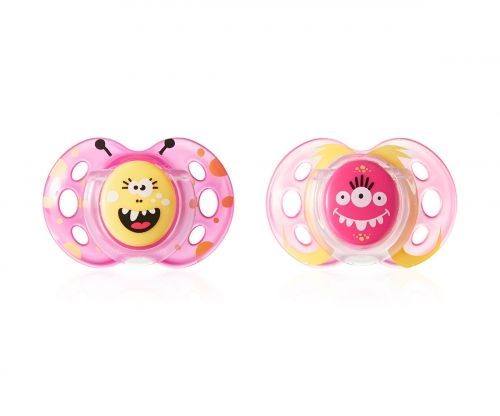 TOMMEE TIPPEE -  Ортодонтични залъгалки 12+ 'Fun Style' Girl, 2 бр.