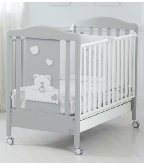  Baby Expert  Детско креватче Ciuccione сив/бял