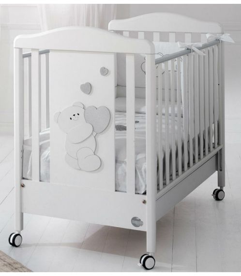  Baby Expert  Детско креватче Romeo бял/сребрист
