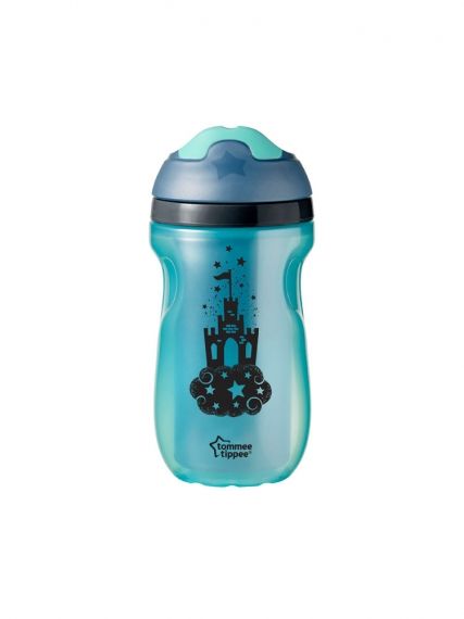 Tommee Tippee - Неразливаща се термо чаша с твърд накрайник 260ml. 12м+ синя