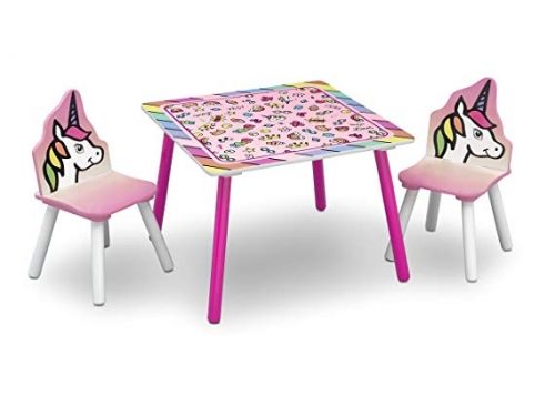 Delta Children Детска масичка с 2 стола Rainbow MDF