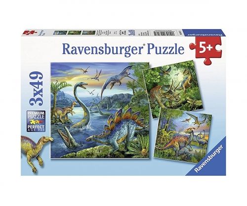 Ravensburger Пъзел  Динозаври 3х49