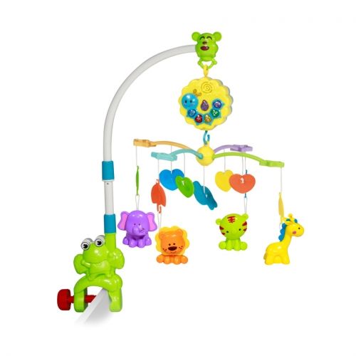  Lorelli Toys - Музикална въртележка за дървена кошара Жаба