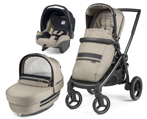 Peg Perego Бебешка количка 3в1 Team Elite SL Modular Luxe Ecru