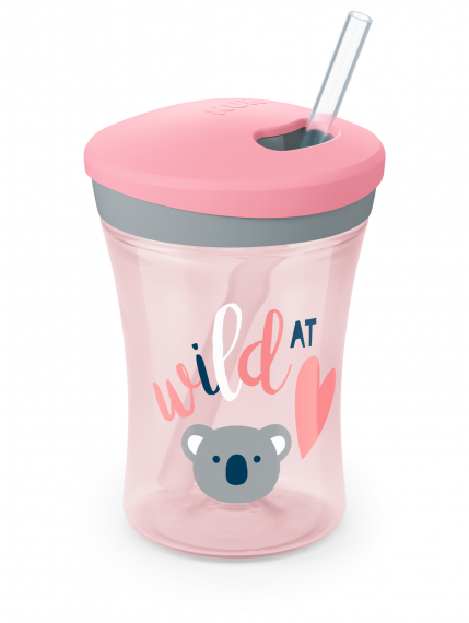 NUK Неразливаща се чаша със сламка EVOLUTION Action Cup