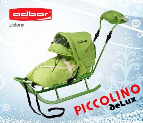 Adbor - Детска шейна Piccolino Deluxe Green