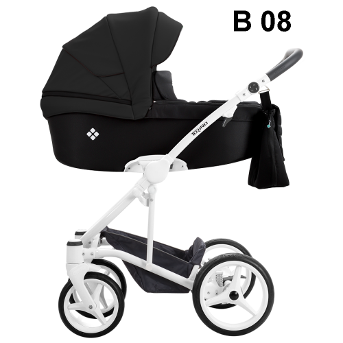 Bebetto  - Комбинирана бебешка количка Torino 2в1 бяла рама 08