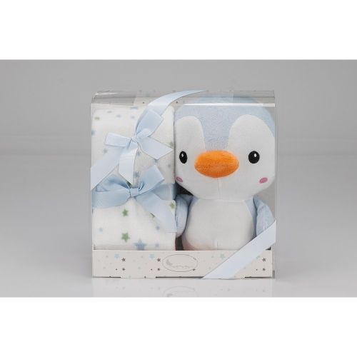 Interbaby одеяло с играчка син Пингвин 