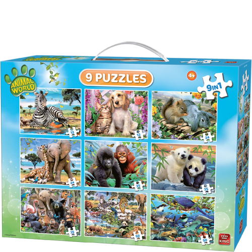King - Animal World Пъзел 9 в 1