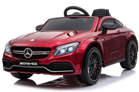Мони - Акумулаторна кола Mercedes C63s Металик - Червена