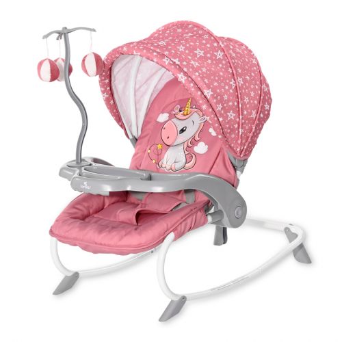 Lorelli Бебешки шезлонг DREAM TIME  Rose Velvet UNICORN