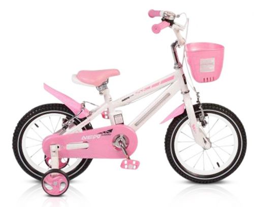 Moni Детски велосипед със светеща рамка 12" Розов