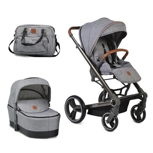 Cangaroo - Детска комбинирана количка 2в1 Icon Grey