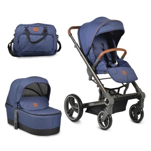 Cangaroo - Детска комбинирана количка 2в1 Icon Denim