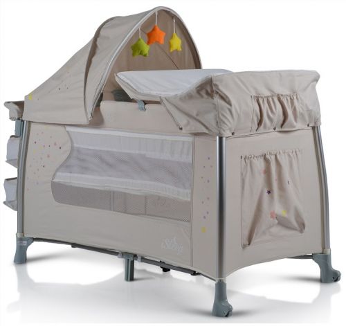 Cangaroo Сгъваема бебешка кошара ISleep Beige
